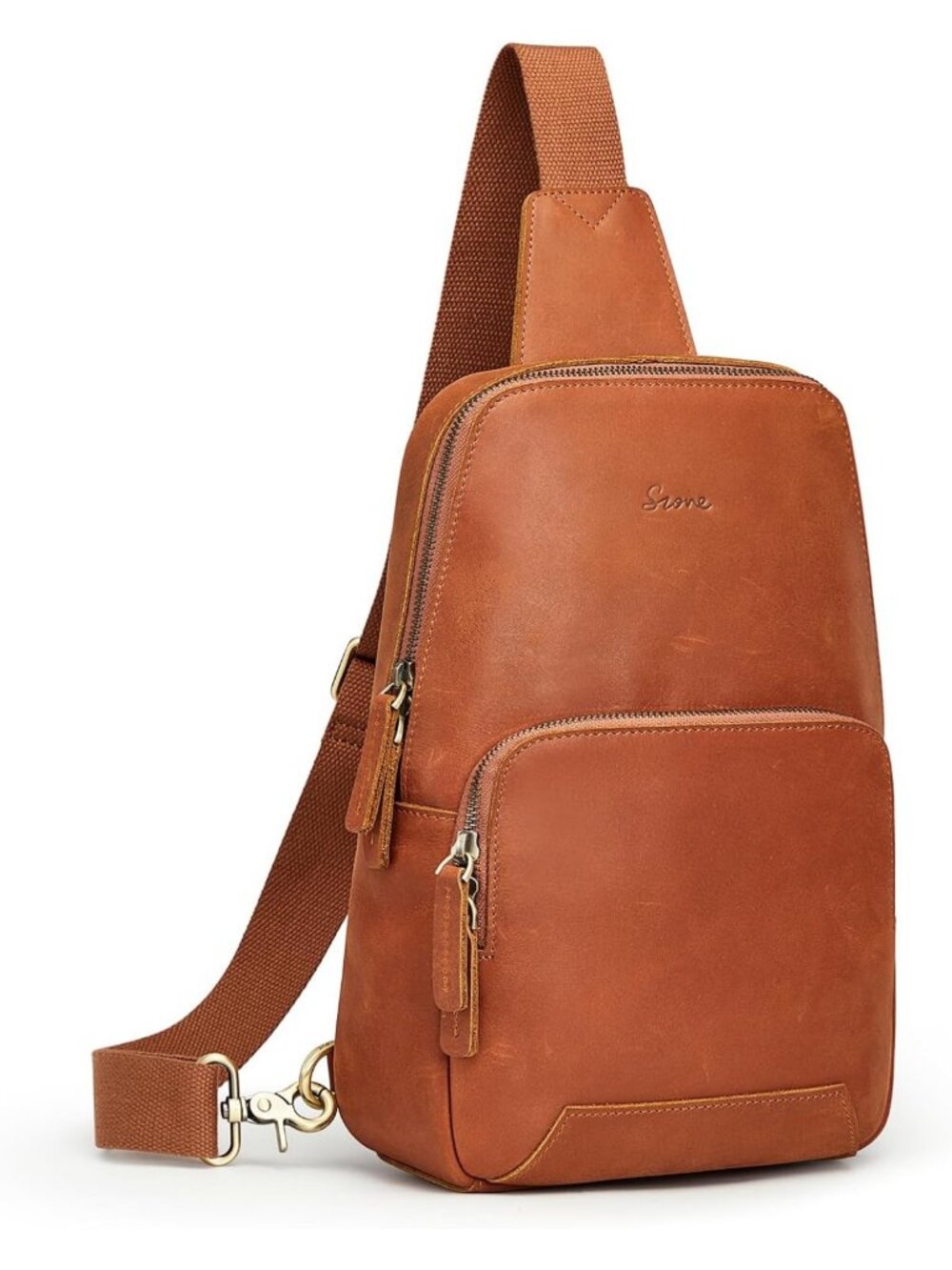 Stylish RFID Blocking Genuine Leather Sling Bag for Men & Women - Crossbody